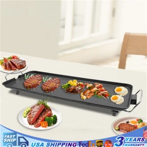Parrilla de barbacoa eléctrica antiadherente de aleación de aluminio 1500 W 26,77 * 11,02" área de parrilla - Imagen 1 de 15
