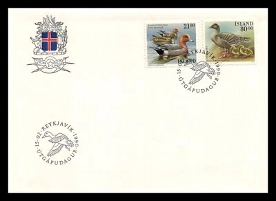 Iceland 1990 FDC, Birds V. Lot # 4. - Image 1 of 2