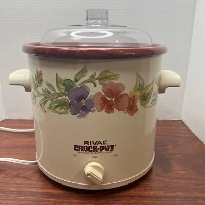 Rival Crock-Pot Stoneware slow cooker 3.5 Qt 3100 With Lid EUC - Image 1 of 4
