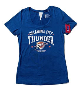 New NBA Oklahoma City Thunder Women’s Blue “Since 2008 Logo Shirt Sz Medium - Picture 1 of 4