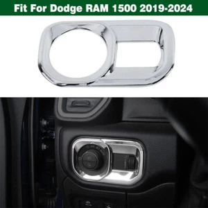 Cubierta de interruptor de faros cromada para accesorios de coche para Dodge Ram 1500 2019-2024 - Imagen 1 de 12