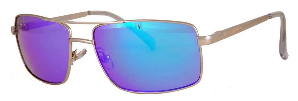 Gafas de sol Anarchy Darkside marco plateado humo/lente espejo gris azul de colección Foto 1 de 3