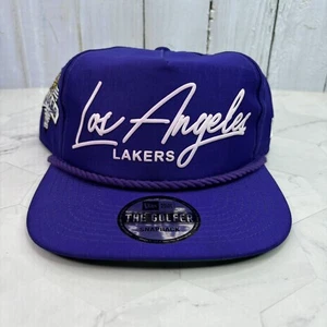 Los Angeles Lakers New Era The Golfer Snapback Rope Purple Hat Cap OSFM New NBA - Picture 1 of 7