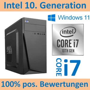 POWER KOMPLETT-PC INTEL i7 10700 10. Generation 8x4,8GHz 16GB 480GB Windows 11 - Bild 1 von 1
