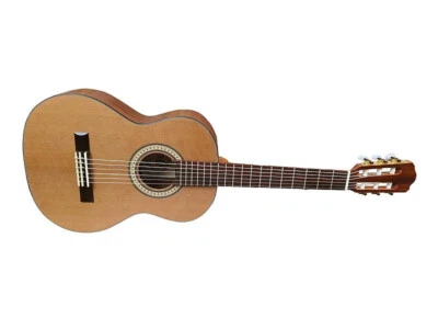 Konzertgitarre 7/8 Akustik Classic Zeder massiv Top Verarbeitung inkl Koffer Neu - Bild 1 von 4