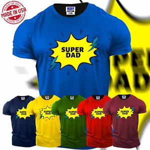 Super Dad Fathers Day Kid's Short Sleeve T Shirt Sarcastic Humor New USA Gift - Picture 1 of 12