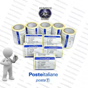 200 ETICHETTE ADESIVE POSTA1 PRO TAGLIANDI CODICI 2DComm RULLO STAMPATI QR CODE - Imagen 1 de 1