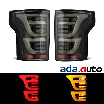 For 2015-2020 Ford F150 LUXX-Series LED Tail Lights Alpha-Black Clear Lens Lamps - Image 1 of 4