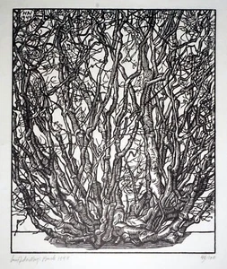 1944 Ukraine/US Blockdruck 46/100 Bush von Jacques Hnizdovsky (1915-1985) (PiC) - Bild 1 von 10