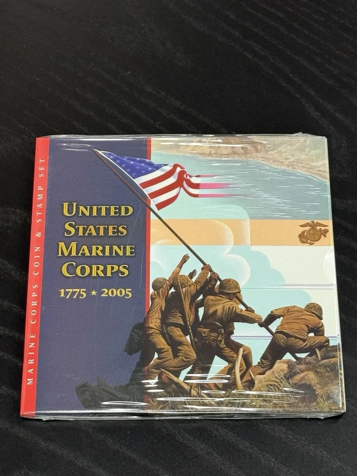 2005 Marine Corps Silver Dollar Coin And Stamp Set US Mint Sealed Rare Nice! - Image 1 of 1