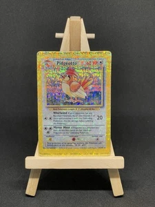 Pidgeotto 22/102 HOLO Prism Vintage Pokemon Base Vending Golden Sticker Card - Picture 1 of 4