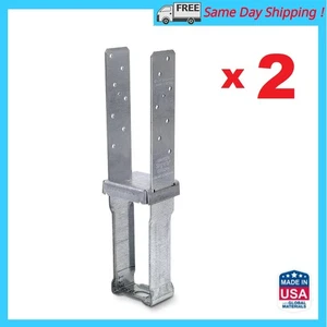 (2) CBSQ44-SDS2 Galvanized Standoff Column Base for 4x4 Nominal Lumber w/Screws - Picture 1 of 7