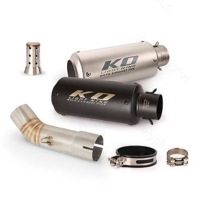 Sistema de escape de tubo medio negro silenciadores DB Killer para Yamaha FZ8 FZ8N Foto 1 de 4