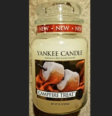 Yankee Candle Campfire Treat Large Lable Jar Original 2013 Pour Marshmallow New - Image 1 of 2