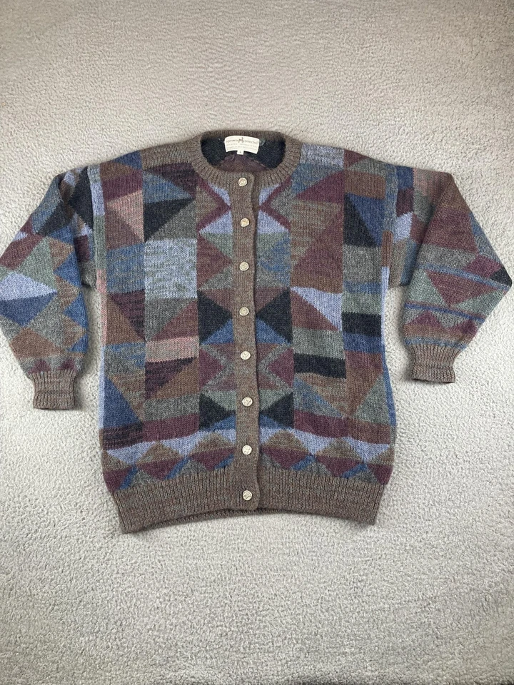 Vintage Peruvian Connection Sweater Womens Large Alpaca Geometric Peru 90s - Image 1 of 4