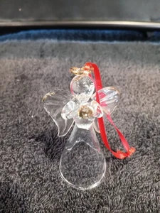 Hand Blown Clear Glass Angel Ornament - Picture 1 of 3