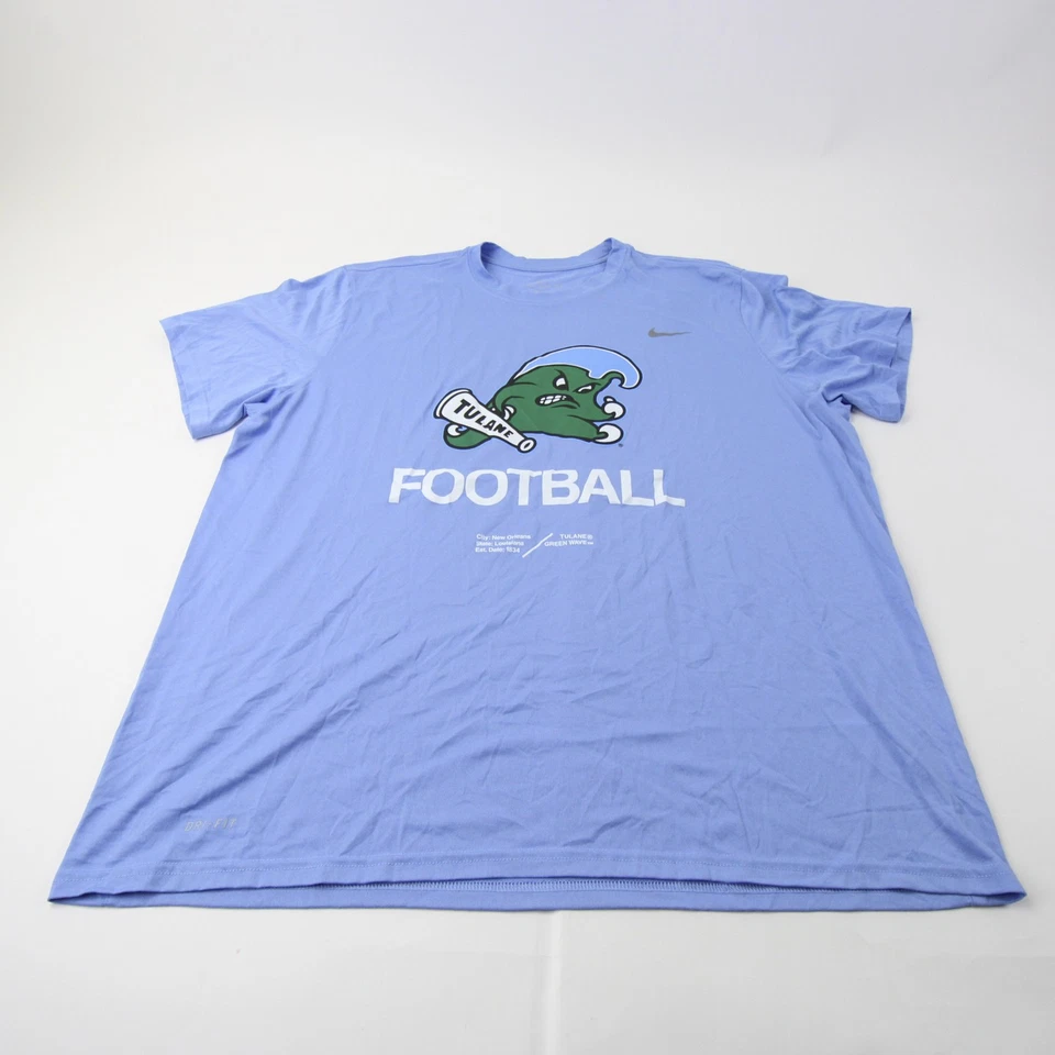 Tulane Green Wave Nike Nike Tee Short Sleeve Shirt Men's Light Blue New - Image 1 of 1