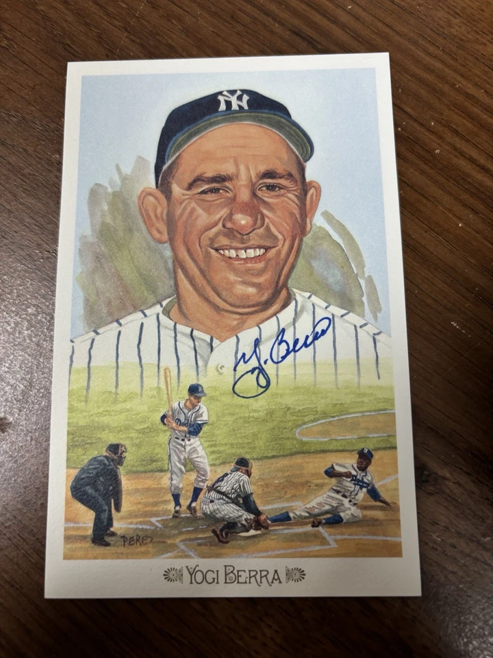 Yogi Berra Yankees Numbered #7114/10000 And Autographed Hall of Fame Postcard #6 - Image 1 of 4