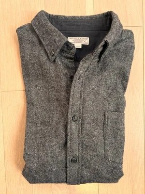 Wallace & Barnes Men's Shirt XL Grey Wool - Image 1 of 4