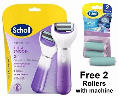 Scholl ExpertCare 2-in-1 File & Smooth. Dual Speed Pedi Electric 2x Free Rollers - Image 1 of 4