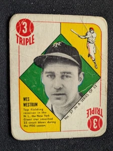 Carta Baseball 1951 Topps Red Backs # 37 Wes Westrum - New York Giants (GD) - Foto 1 di 3