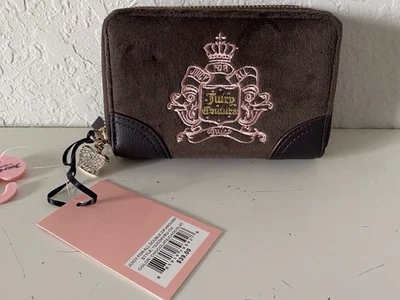 Juicy Couture Juicy For All Double Zip Around Wallet Chocolate Brown NEW - Image 1 of 4