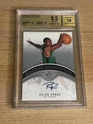 2006-07 SP Authentic Rajon Rondo Rookie Autograph /999 #111 BGS 9.5 Auto 10 - Image 1 of 3