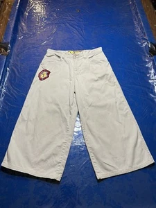 Vintage JNCO Jesters 3/4 Length Pants Size 30x21.5 Khaki Baggy Skate J168T USA - Picture 1 of 15