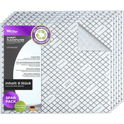 MCFILTER 6 Fettfilter mit Sättigungs-Indikator Dunstabzugshaube Dunstfilter Flachfilter