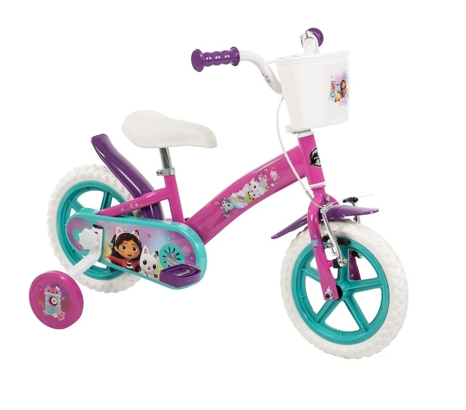 Kinder Gabby Puppenhaus rosa 12 Zoll Kinderfahrrad mit abnehmbaren Stabilisatoren 3-5 Jahre - Bild 1 von 1