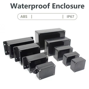 Dustproof Black Box Waterproof Electronic Project Case Black Enclosure  Housing - Picture 1 of 18