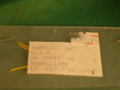 Märklin #79959 Yellow Wire, approx. 1 1/4", 5 pcs.  - Details Below - Изображение 1 из 2