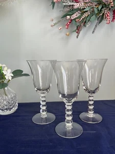 Three Vintage Imperial Glass - Ohio Candlewick (Stem 3400) 7-3/8" Water Goblets - Picture 1 of 3