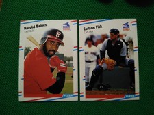 (2 Cards) 1988 Fleer #391 Harold Baines & #397 Carlton Fisk - Chicago White Sox 