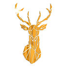 3d Diy Sika Deer Head Wall Stickers For Living Room Background Bedroom Art Decal