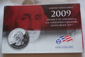 2009-S District of Columbia & U.S.Territories Quarter SILVER Proof Set (6) Coins - Picture 1 of 4