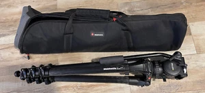 Manfrotto 536 Carbon Fiber Tripod, Miller Compass CX6 Fluid Head & MBAG90P Bag - Picture 1 of 12