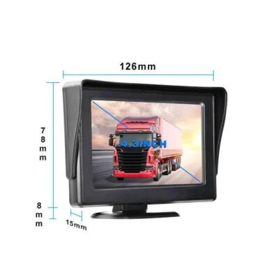 Wireless Backup Camera w/ 4.3" Monitor Car Rear View Reverse Parking System Kit - Изображение 1 из 4