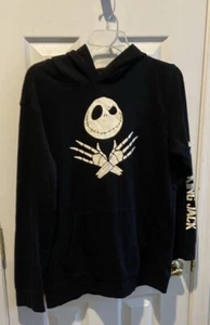 The Nightmare Before Christmas Jack Skellington Black Hoodie XL Spooky Halloween - Picture 1 of 11