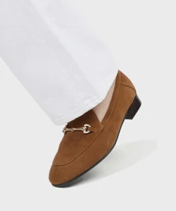 Firenze Atelier Herren Handarbeit braun Wildleder Pferd Bit Halbschuhe Slipper Halbschuhe - Bild 1 von 19