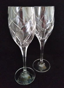 Set of 2 Mikasa Crystal Olympus Wine Glasses Goblets 8-1/4"H - Picture 1 of 9