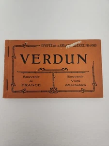 1914-1919 VERDUN 24 DETACHABLE BLACK & WHITE POSTCARDS MADE IN FRANCE UNUSED - Picture 1 of 11