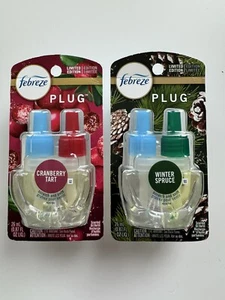 Febreze Plug in Refills Winter Spruce Cranberry Tart Scent Limited Edition Fall - Picture 1 of 2