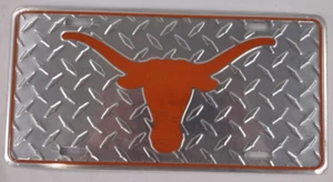 TEXAS LONGHORNS AUTO LKW ANHÄNGER NUMMERNSCHILD DIAMANTSCHILD METALLSCHILD - Bild 1 von 4
