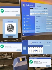 Attendance Time Clock & Payroll Software for Small Business - PIN or Fingerprint - Picture 1 of 1