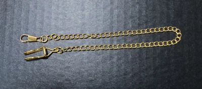Cadena tradicional tono oro brillante de 14 pulgadas para reloj de bolsillo ¡Atención!! Foto 1 de 3