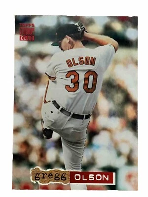 Brand New: Vintage 1994 topps Stadium Club Gregg Olson Baltimore Orioles Card  - Image 1 of 2