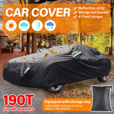 Full Car Cover Waterproof Anti-UV All Weather Rain Snow Protection Anti Scratch Foto 1 de 4