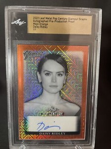 2022 Leaf Metal Pop Century Glamour Graphs 1/1 Daisy Ridley - Mojo Orange