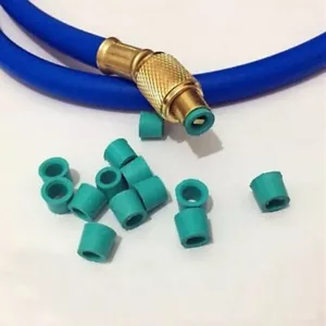 50pcs/lot Green Air Conditioning 1/4'' Charging Hose 1/4'' Valve Gasket Manifold - Foto 1 di 6